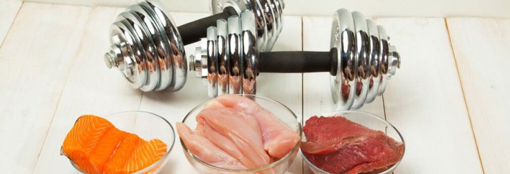 Fësch, Gefligel a Rëndfleesch Filet am Protein Diät Menü