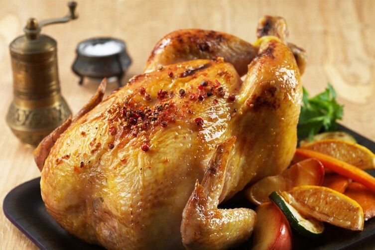 Gebakene Poulet fir eng Protein Diät
