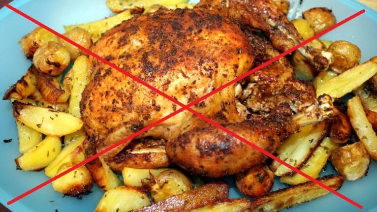 Fett frittéiert Liewensmëttel si fir Pankreatitis verbueden