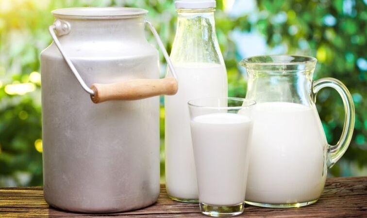 Mëllechprodukter ginn graduell vun der zweeter Woch vun der Diät agefouert